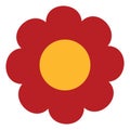 Red flower toy, icon Royalty Free Stock Photo