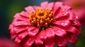 Vibrant Close-up Of Zinnia Flower With Zeiss Planar T 80mm F2.8 Royalty Free Stock Photo