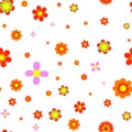 Red flowers jointless pattern Royalty Free Stock Photo