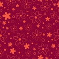 Red flowers seamless pattern Royalty Free Stock Photo