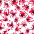 Red flowers seamless pattern Royalty Free Stock Photo