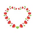 Red Flowers Wreath Royalty Free Stock Photo