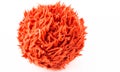 Red fluffy ball isolated on white background Royalty Free Stock Photo