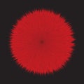 Red Fluffy Vector Hair Ball Royalty Free Stock Photo