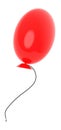 red flying ballon in white isolated background Royalty Free Stock Photo