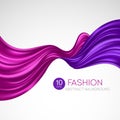 Red flying silk fabric. Fashion background. Vector illustration Royalty Free Stock Photo