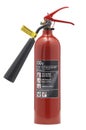 RED FOAM FIRE EXTINGUISHER ON WHITE BACKGROUND Royalty Free Stock Photo