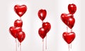 Red foil balloons composition set Royalty Free Stock Photo