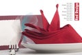 Red folded napkin Royalty Free Stock Photo