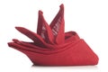 Red folded napkin Royalty Free Stock Photo