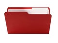 Red folder with white papers Royalty Free Stock Photo