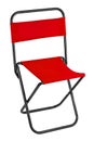 Red folding chair Royalty Free Stock Photo