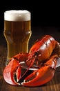 food beverage crawfish beer background crab crayfish seafood glass red snack. Generative AI.