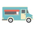 blue Food truck