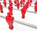 Red foosball players Royalty Free Stock Photo