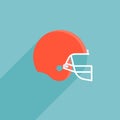 Red football helmet vector Royalty Free Stock Photo