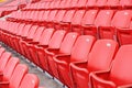 Red football seats Royalty Free Stock Photo