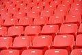 Red football seats Royalty Free Stock Photo