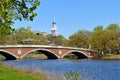 Red Footbridge and Blue Dome