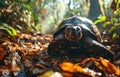 RedFooted Tortoise in Forest Royalty Free Stock Photo
