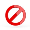 Red forbidden sign Royalty Free Stock Photo