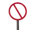 Red Forbidden Sign Isolated