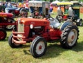 Red Ford antique farming tractor.