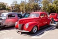 Red 1940 Ford Deluxe Opera Coupe Royalty Free Stock Photo