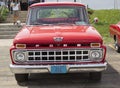 1965 Red Ford F100 Pickup Truck Royalty Free Stock Photo