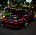 Red Ford Mustang Cobra at the car show Royalty Free Stock Photo