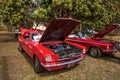 Red 1965 Ford Mustang at the 10th Annual Classic Car and Craft Show