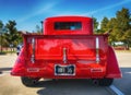 Red 1935 Ford pickup truck