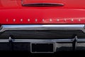 Red Ford Thunderbird Car hood with lights Royalty Free Stock Photo
