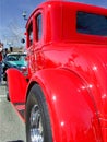 Red Ford 5 window coupe