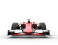 Red Formula One Car - Front View Extreme Closeup Royalty Free Stock Photo
