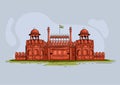 Red fort abstract vector illustration design Royalty Free Stock Photo