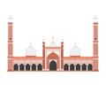 Red Fort, Delhi, India. Vector illustration.