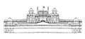 Red Fort India Sketch Vector Royalty Free Stock Photo