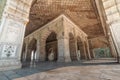 Red Fort Delhi medieval interior white marble architecture with intricate carvings of the Diwan-i-Khas at India