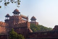 Red Fort Lal Qila Delhi India, a  World Heritage Site made of red sandstone, built during the Mughal regime Royalty Free Stock Photo