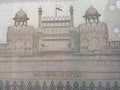 Red fort picture on 500 Rupees Indian note