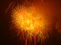 Red Fourth of July Fireworks Royalty Free Stock Photo