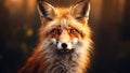 Red fox closeup. AI generated Royalty Free Stock Photo