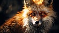 Red fox closeup. AI generated Royalty Free Stock Photo