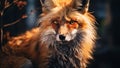 Red fox closeup. AI generated Royalty Free Stock Photo