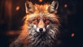 Red fox closeup. AI generated Royalty Free Stock Photo