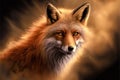 Red fox, digital illustration painting, animals, wildlife Royalty Free Stock Photo