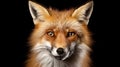 red fox face isolated on white background. generative ai Royalty Free Stock Photo