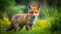 A Red Fox in a Forest Meadow Masterful Scavenging Scene Capturing the Wildlifes Subtle Art of Survival in Royalty Free Stock Photo