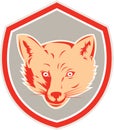 Red Fox Head Front Shield Retro Royalty Free Stock Photo